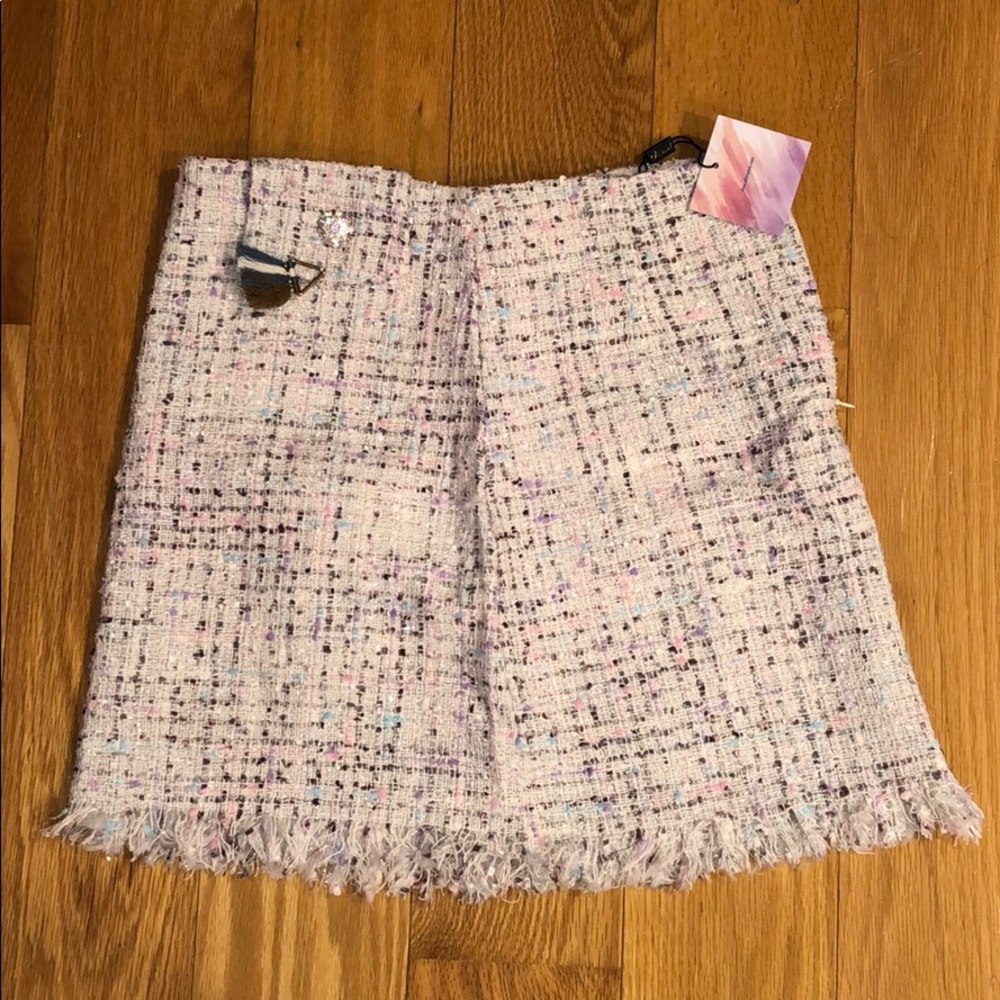 Multi-Color Tweed Skirt